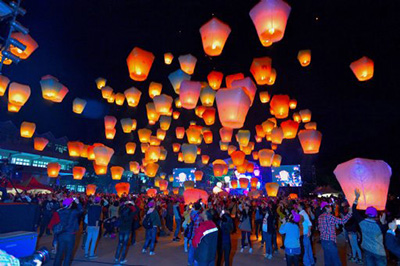 Sky Lantern Festival, Pingxi, New Taipei City, Taiwan