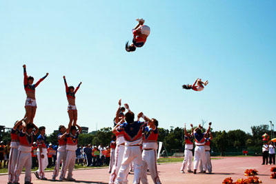 3rd Taiwan International Student Soccer Festival cheer squad at opening ceremony 第三屆臺灣外國學生校際杯足球邀請賽開幕式啦啦隊表演