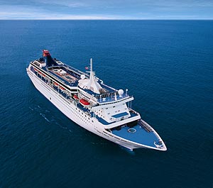 Star Cruise Liner on Nearly Glass-smooth Sea