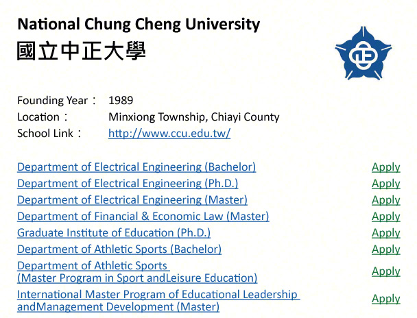 Kaohsiung Medical University, Kaohsiung-shows address, logo & clickable link