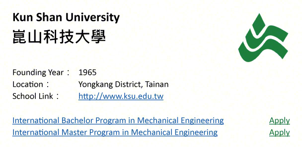 Kaohsiung Medical University, Kaohsiung-shows address, logo & clickable link