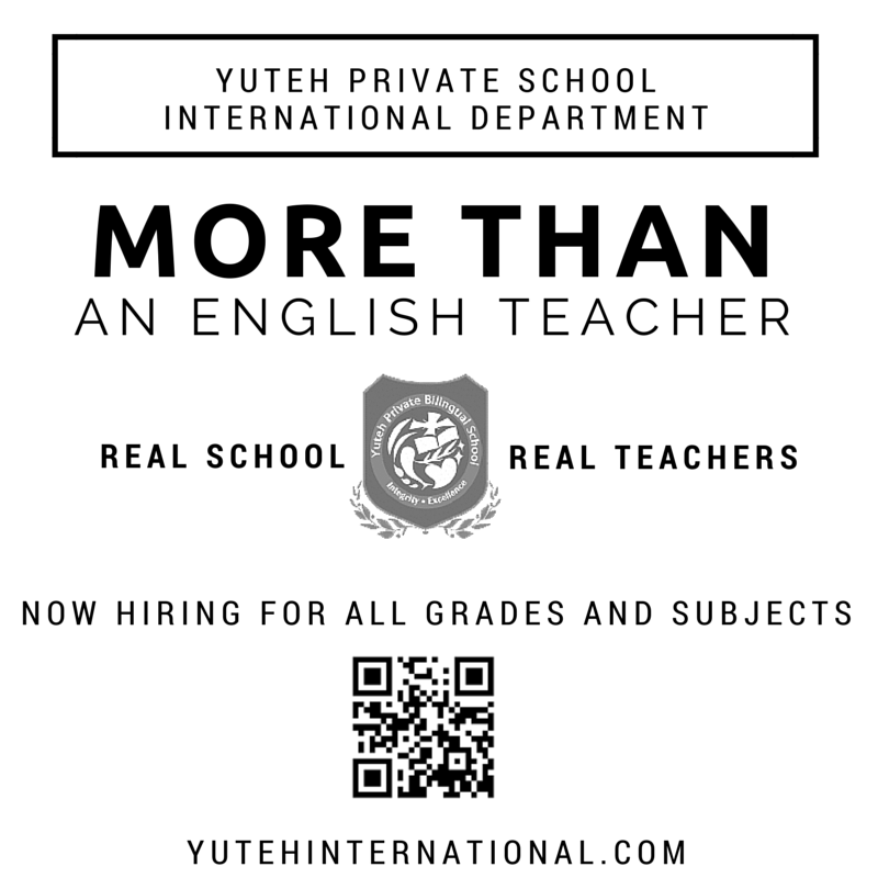 Teaching English and Living in Taiwan Jobs Available 教學工作, Yuteh Private School We are looking to appoint dedicated, enthusiastic, and professional native English teachers to join our team of staff for the school year.  image